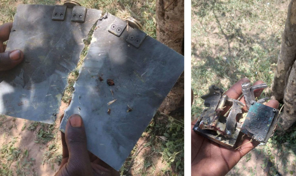 Si dice che le immagini diffuse dagli attivisti dell'OLA e di Oromo mostrino i componenti del drone che ha ucciso 86 persone riunite in un villaggio fuori dalla città di Ch'obi il 22 ottobre, secondo i resoconti dei testimoni oculari. 