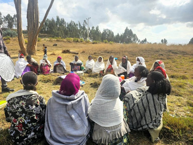 A meeting of a Women Lead in Emergencies group in Tigray.