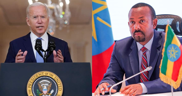 Joe Biden USA - Abiy Ahmed Ali Ethiopia