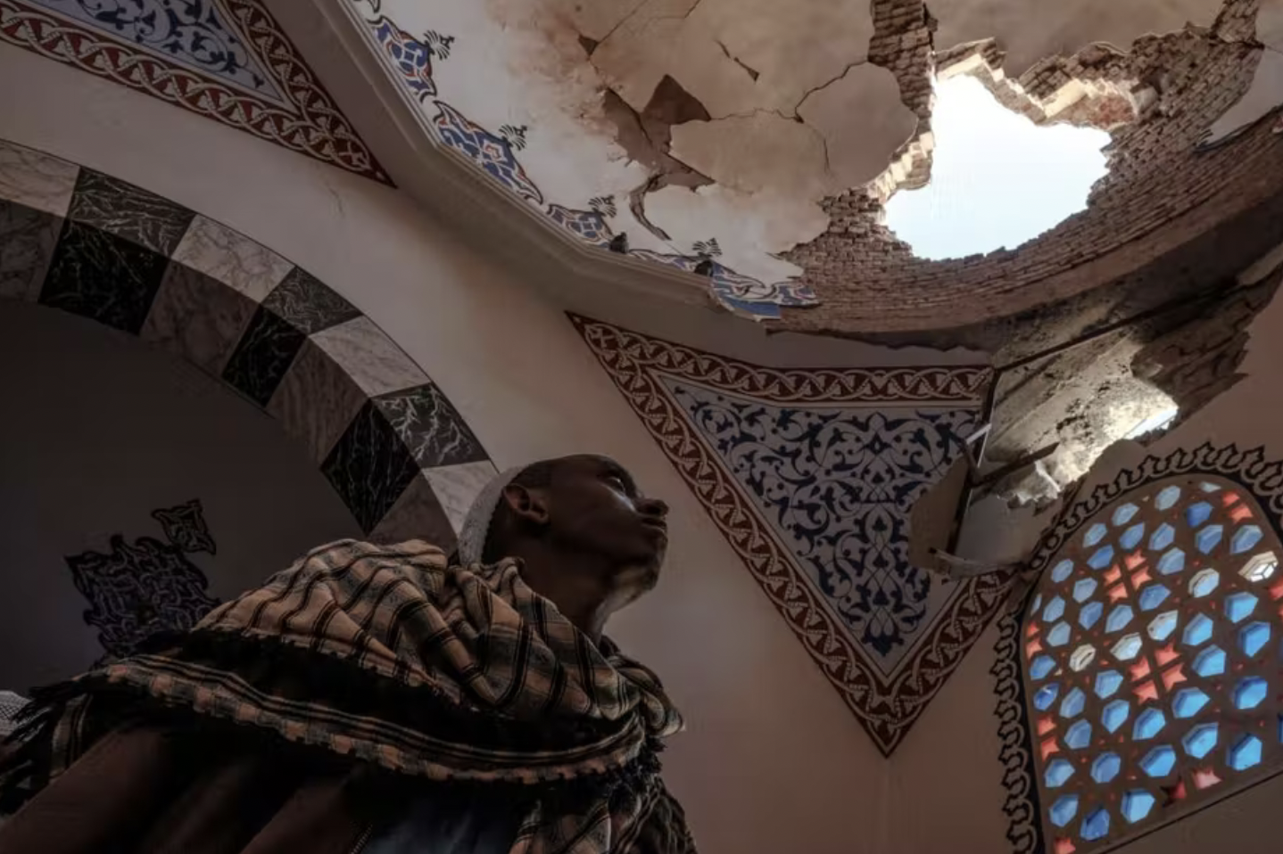 La moschea al-Nejashi del Tigray, uno dei più antichi siti islamici dell'Africa, è stata danneggiata nel dicembre 2020. Foto di Eduardo Soteras/AFP tramite Getty Images
